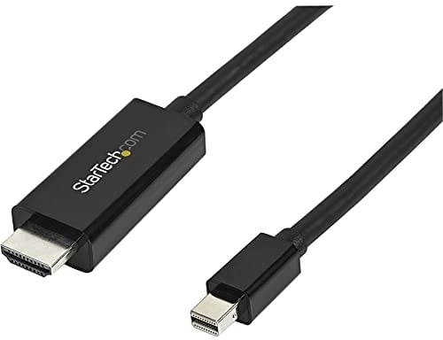 StarTech.com 10ft (3m) Mini DisplayPort to HDMI Cable - 4K 30Hz Video - mDP to HDMI Adapter Cable - Mini DP or Thunderbolt 1/2 Mac/PC to HDMI Monitor/Display - mDP to HDMI Converter Cord (MDP2HDMM3MB)