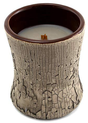 Woodwick Bougie en pot en céramique, feu à chiminea, 133,2 g
