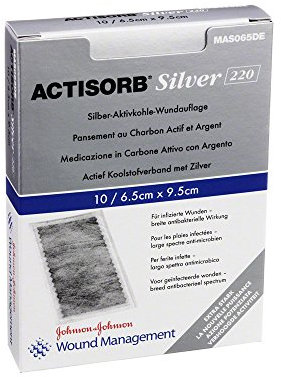 Actisorb 220 Silver 6,5x9,5 cm Steril Kompressen