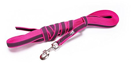 Color & Gray Super-Grip Leash without Handle, 20 mm x 10 m, Pink-Gray