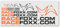 RACEFOXX Aufkleberbogen, Aufkleber, Folie, Autoaufkleber, Motorradaufkleber, orange/schwarz