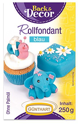 Günthart Rollfondant, blau ( 4 x 250 g), 1er Pack (1 x 1 kg)