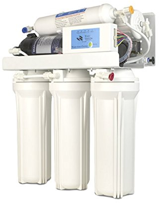 YATEK Sistema de Osmosis inversa doméstica B de 5 etapas de filtrado, con Tanque de almacenaje de 12 litros