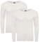 Heatwave® Pack of 2 Men's Thermal Long Sleeve Top, Warm Underwear Baselayer, S M L XL XXL Thermals, X Large White
