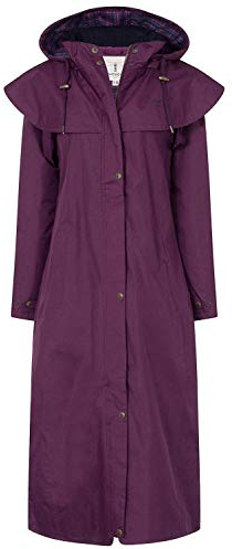 LightHouse Outback Women's Full-Length Waterproof Raincoat - Lightweight, Durable, Stylish - Perfect for Outdoor Adventures - Plum - 16