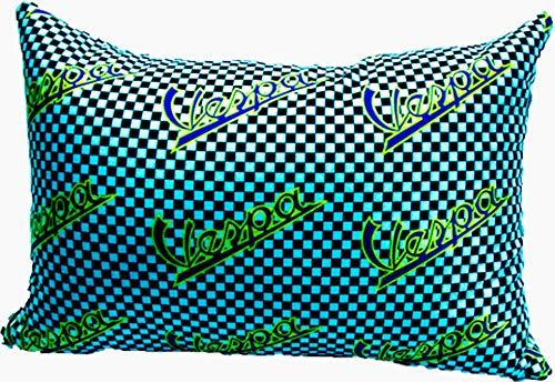 COVERBAGBCN - Entspannendes Anti-Stress-Quadratkissen | Linderung für Nacken und Lendenwirbel | Füllung aus bequemen Kugeln | Weicher Lycra-Stoff | Maschinenwaschbar | 36x24 cm (Vespa)