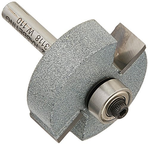Vermont American 23118 1/2-by-1/2-Inch Carbide Tipped Rabbet Router Bit, 1/2-Inch Ball Bearing 2-Flute 1/4-Inch Shank