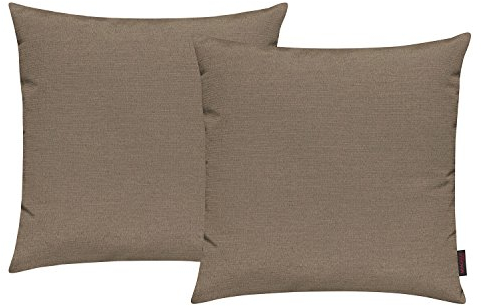 Magma Heimtex Fino Kissenhülle ca. 50 x 50 cm Farbe 79 Mittelbraun (2er Set)