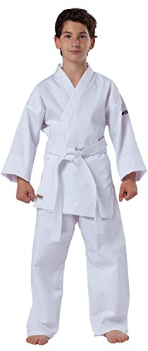 Kwon Unisex Kinder Kampfsportanzug Karate Basic Anzug, Weiß, 110 EU