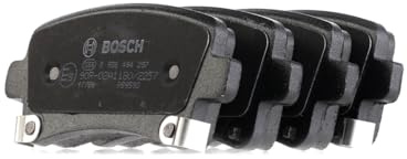 Bosch BP1233 - Brake Pads Car Rear Axle - 1 Set of 4 Pads | Bosch Quality - Reduced Noise and Dust - ECE-R90 Certified - Copper-Free