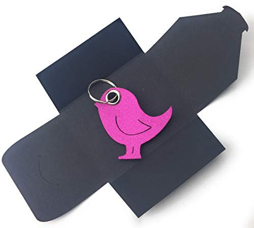 filzschneider Schlüsselanhänger aus Filz - Vogel/Tier - pink/Magenta - als besonderes Geschenk