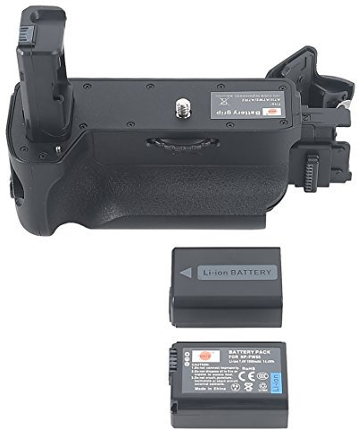 DSTE Multi-Power Vertical Battery Grip Holder Compatible for A7 II A7 M2 A7R II Camera as VG-C2EM with (2 pack) NP-FW50
