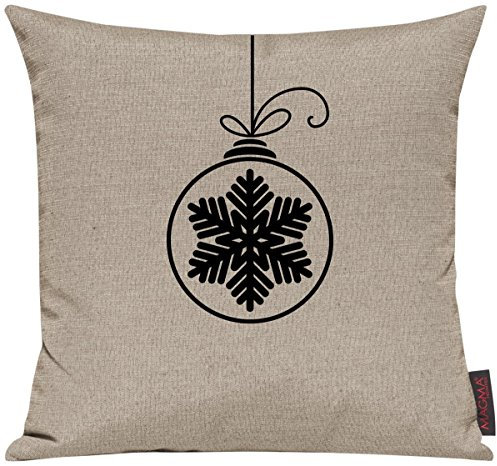 ShirtInStyle Kissenhülle Für Auserwählte! Sofakissen, Kissenbezug, Kissenhülle, Motiv Christbaum Kugel Schmuck, Farbe Taupe