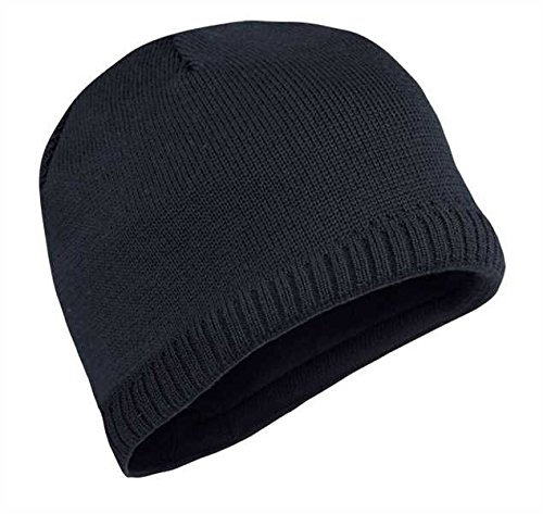 Elbe Team Commando Rollmütze Merino mit Fleecefutter Schwarz
