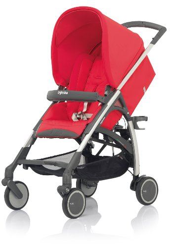 Inglesina Luxusbuggy komplett, moderne Ausführung, umbaubar, rot