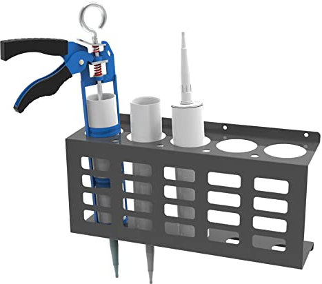 Autorack Products Sealant Gun Holder & Sealant Tube Holder, mastic, silicone, decorators caulk holder. Tough steel construction.