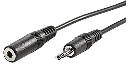 VALUE 3,5mm Verlängerungskabel ST/BU, schwarz, 5 m