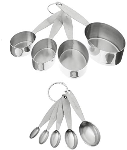 Cuisipro 747143 Messbecher und Löffel-Set, Edelstahl, Standard