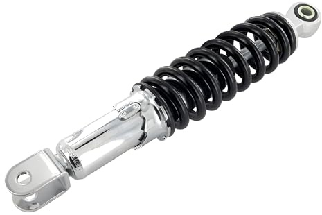 Stoßdämpfer Motoforce ECO, L=275mm für Yamaha Aerox/MBK Nitro | Verchromte Bauteile, schwarz beschichtete Feder, Federvorspannung in 3 Stufen kompatibel mit MBK Nitro 50 ab Bj. 1999
