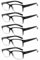 Eyekepper 5er-pack Federscharniere Vintage Herren Lesebrille in Schwarz-Klar Fassung