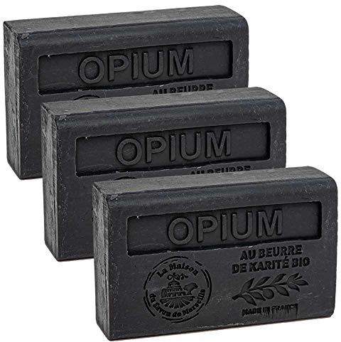 Maison du Savon - 3er-Set Seifen mit Sheabutter, Opium, 3x125 g