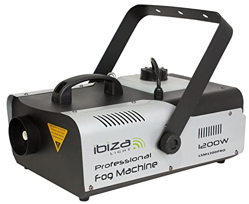 Ibiza - LSM1200PRO - Machine à fumée professionnelle de 1200W programmable en DMX et télécommande - Noir