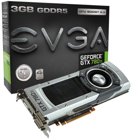 EVGA Nvidia GeForce GTX 780 Ti GDDR5 Grafikkarte (3GB, PCI Express 3.0, HDMI, DVI-I, DVI-D, DisplayPort, 384-bit)
