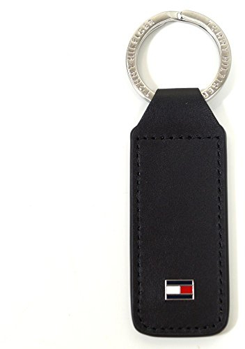 Porte-clés Eton Keyfob noir Tommy Hilfiger AM0AM01991-002, badge à bagage, porte-clés