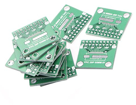 NewZoll 20 Stück FPC FFC 20 Pin zu Dip 0,5 mm Adapter Teller Kompatibel 18P 16P 14P 12P