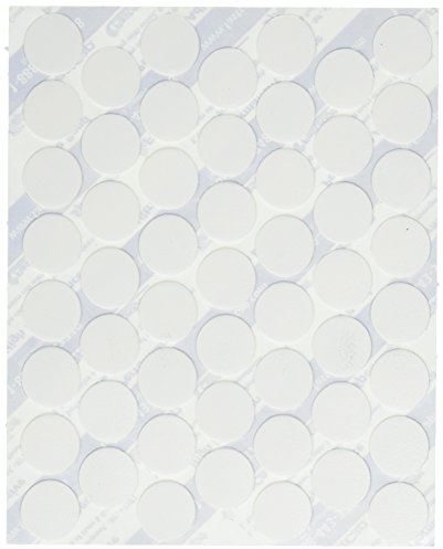 FastCap Adhesive Cover Caps PVC White 9/16 (1 Sheet 52 Caps)