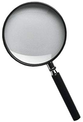 Stiellupe mit Glaslinse, 4-fache Vergrößerung