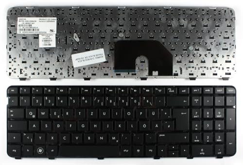 Power4Laptops German Layout Black Replacement Laptop Keyboard Compatible With HP Pavilion DV6-6182eg
