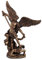 Erzengel St. Michael Slaying Demon Statue, 10,2 cm