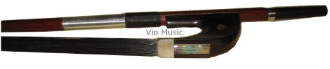 Vio Music Hybrid Carbon Fiber with Pernambuco Bass Bow 3/4 German, Black Horse Hair