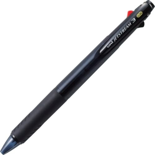 Uni Ballpoint Pen Jetstream 3 Color Black, Red, Blue Ink 0.38mm, Transparent Black (SXE340038T.24)