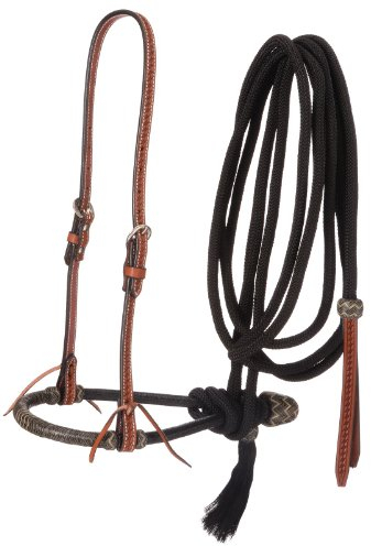 Tough 1 Basketweave Bosal Kleiderbügel/Bosal/Cord Mecate, Schwarz