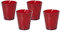 Omada Design Wassergläser Set, Packung mit 4 farbigen Kunststoffgläsern aus transparentem Acryl (Bpa Free), 35cl Kapazität, Made in Italy, Verarbeitung mit Diamanteffekt, Diamond Linie, Rote