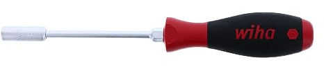 Wiha Schraubendreher SoftFinish® Sechskant-Steckschlüssel mit Rundklinge und Sechskantansatz (01093) 8 mm x 125 mm ergonomischer Griff für kraftvolles Drehen, Allrounder für Industrie und Handwerk