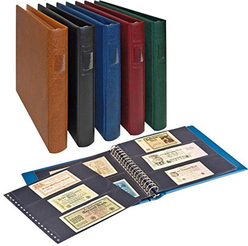Lindner 2815-G Banknoten-Album (mit schwarzen Zwischenblättern)-grün