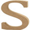 Creativ Deko-Buchstabe S aus MDF, 13 x 2 cm, Braun