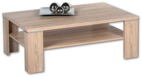 Stella Trading OSAKA Couchtisch in Eiche Sonoma Optik - geräumiger Sofatisch mit Ablage für Ihren Wohnbereich - 110 x 40 x 70 cm (B/H/T)