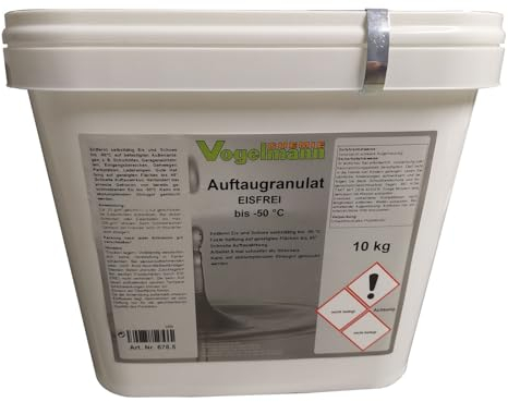 Vogelmann Chemie GmbH 10 kg Auftaugranulat Eisfrei, bis -50 °C, 8 mal schneller als normales Streusalz