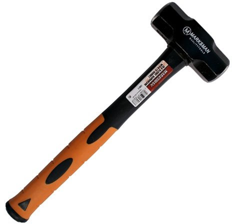 Sledge Hammer Short Handle Comfort Grip FIBREGLASS Rubber Shaft DIY Hardware New (4LB)
