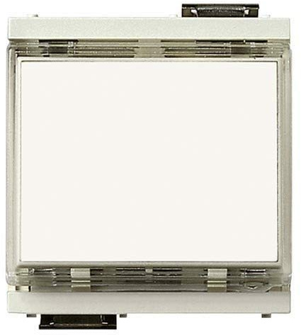 Vimar Serie Idea – Pulsante Rotulo 1 polo Contatto aperto 10 A 12 – 24 V Bianco
