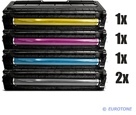 Eurotone Druckerpatronen kompatibel für Ricoh Aficio SP C250SF SP C250DN, 2X BK, 1x C, 1x Y, 1x M