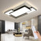 Natsen 150W LED Deckenleuchte Deckenlampe dimmbar mit Fernbedienung, Modern Lampe für Wohnzimmer Schlafzimmer Büro, Schwarz, 90Lx60Bx6Hcm