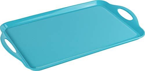 Calypso Basics by Reston Lloyd Melamine Rectangular Tray, Turquoise