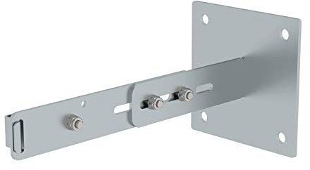 MUNK Günzburger Steigtechnik 63261 Wandhalter m. Klemmbügel, verstellbar 275-375mm, Stahl verzinkt