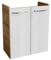FACKELMANN Mini-Waschtischunterschrank Milano/Badschrank mit Soft-Close-System/Maße (B x H x T): ca. 52 x 61 x 27,5 cm/Schrank fürs Badezimmer mit 2 Türen/Korpus: Braun hell/Front: Weiß