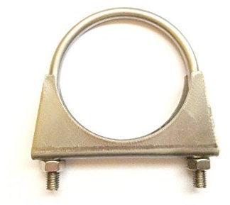 Universal Exhaust Pipe clamp + U-Bolt - 45 mm - T304 Stainless Steel Pack Size : 1
